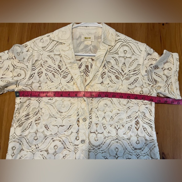 Maeve by Anthropologie Lace Cream Shirt - Picture 4 of 8